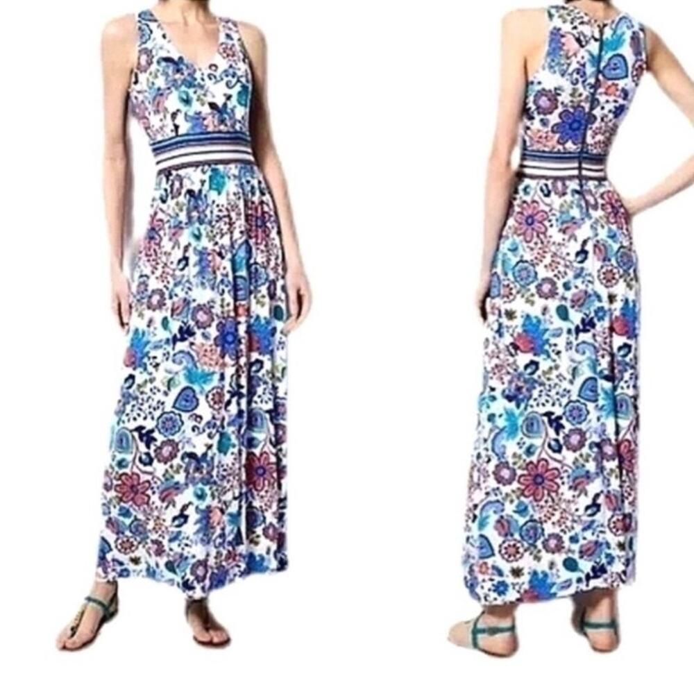 Milly Design Nation floral jersey knit maxi dress size XS